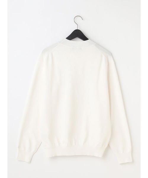 Perfect Suit FActory（パーフェクトスーツファクトリー）の「TRANS CONTINENTS　トリコロール刺繍　プルオーバー　ホワイト/ブラック/レッド/サックス（ニット/セーター・メンズ・レッド/ブラック/ホワイト/サックスブルー・LL/L/M）」の15枚目の写真