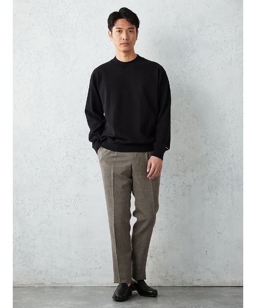 Perfect Suit FActory（パーフェクトスーツファクトリー）の「TRANS CONTINENTS　トリコロール刺繍　プルオーバー　ホワイト/ブラック/レッド/サックス（ニット/セーター・メンズ・レッド/ブラック/ホワイト/サックスブルー・LL/L/M）」の7枚目の写真