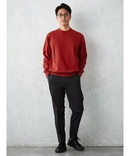 Perfect Suit FActory（パーフェクトスーツファクトリー）の「TRANS CONTINENTS　トリコロール刺繍　プルオーバー　ホワイト/ブラック/レッド/サックス（ニット/セーター・メンズ・レッド/ブラック/ホワイト/サックスブルー・LL/L/M）」の11枚目の写真