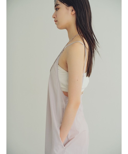 earthy（アーシー）の「キャミサロペット(パッカブル)（サロペット/オーバーオール・レディース・パープル/ブラック/ベージュ・FREE）」の13枚目の写真