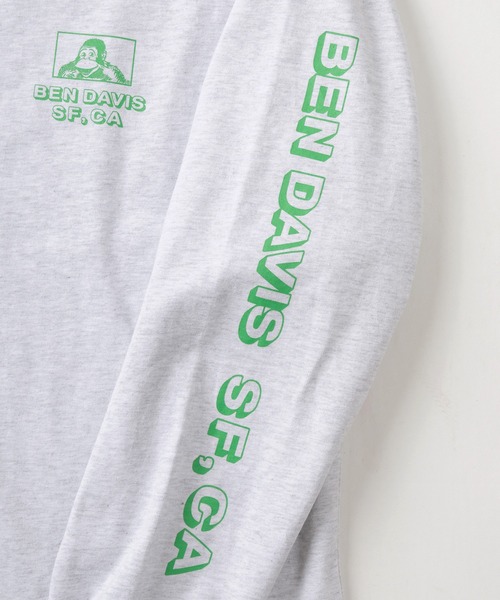 BEN DAVIS(ベンデイビス)の「【BEN DAVIS/ベンデイビス】スポンサーロゴテイスト バイカーデザイン バックプリント ロングスリーブTシャツ/ロンT(Tシャツ/カットソー・メンズ・ブラック/パープル/オートミール/ホワイト/グリーン・M/L/XL)」の13枚目の写真