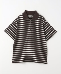Jieda | ＜JieDa＞ ボーダー カノコ ショートスリーブ ポロシャツ(ポロシャツ)
