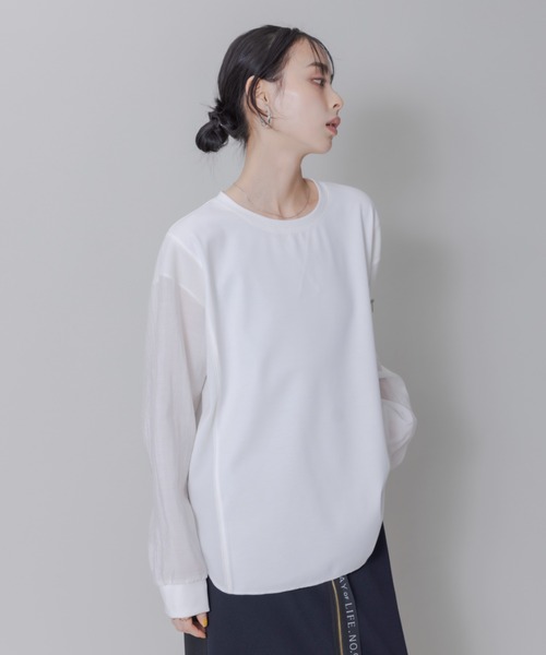 「Eimee Law」 長袖カットソー 38 アイボリー レディース Eimee Law 「Eimee Law」 長袖カットソー 38 アイボリー