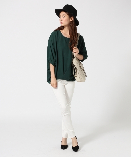 GLOBAL WORK（グローバルワーク）の「モダールスリムパンツ/565801（その他パンツ・レディース・ホワイト/ワインレッド/ダークブルー/ブラック・MEDIUM/SMALL/LARGE/X-LARGE）」の8枚目の写真