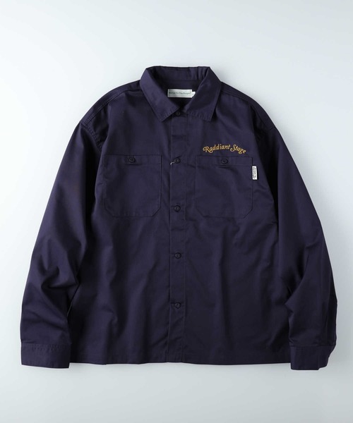 Right-on（ライトオン）の「グラフィック刺繍ツイル長袖ワークシャツ（シャツ/ブラウス・メンズ・ブラック/ネイビー/ベージュ・M/L/XL）」の10枚目の写真