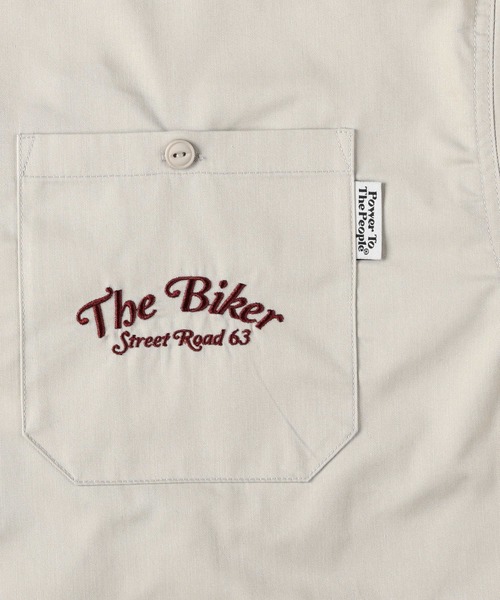 Right-on（ライトオン）の「グラフィック刺繍ツイル長袖ワークシャツ（シャツ/ブラウス・メンズ・ブラック/ネイビー/ベージュ・M/L/XL）」の16枚目の写真