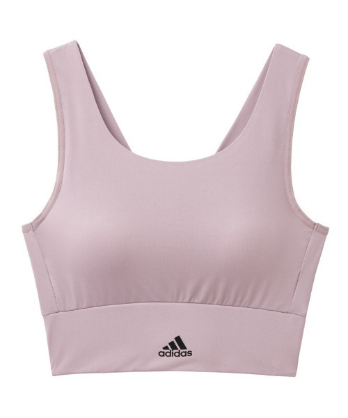adidas（アディダス）の「adidas/アディダス クロップトップ スタイルアップ 吸汗速乾（スポーツブラ・レディース・ブラック/ピンク系その他/オリーブ・MEDIUM/LARGE）」の3枚目の写真