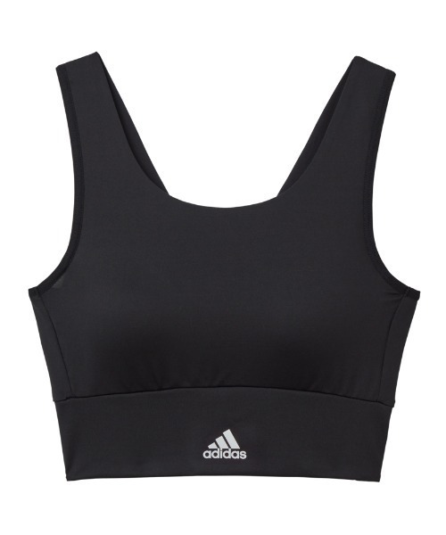 adidas（アディダス）の「adidas/アディダス クロップトップ スタイルアップ 吸汗速乾（スポーツブラ・レディース・ブラック/ピンク系その他/オリーブ・MEDIUM/LARGE）」の4枚目の写真