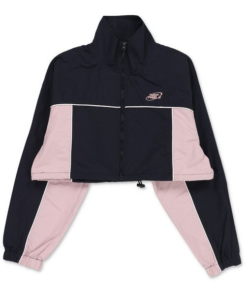 SPINNS（スピンズ）の「Wジップショート丈ヘビーウェイトナイロンジャケット（ナイロンジャケット・レディース・グレー系その他/ブラック×ブラック/ネイビー系/ブラック×ホワイト・ONESIZE）」の4枚目の写真