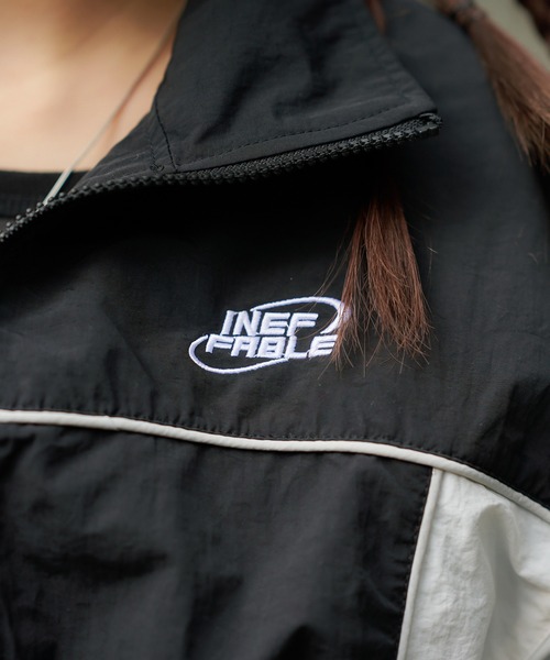SPINNS（スピンズ）の「Wジップショート丈ヘビーウェイトナイロンジャケット（ナイロンジャケット・レディース・グレー系その他/ブラック×ブラック/ネイビー系/ブラック×ホワイト・ONESIZE）」の11枚目の写真
