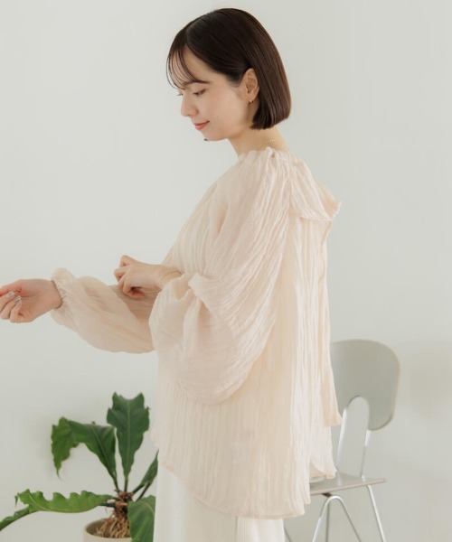 flower（フラワー）の「バックペタルブラウス（シャツ/ブラウス・レディース・アイボリー/ピンク・FREE）」の3枚目の写真