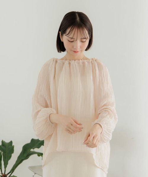 flower（フラワー）の「バックペタルブラウス（シャツ/ブラウス・レディース・アイボリー/ピンク・FREE）」の4枚目の写真