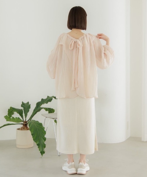 flower（フラワー）の「バックペタルブラウス（シャツ/ブラウス・レディース・アイボリー/ピンク・FREE）」の7枚目の写真