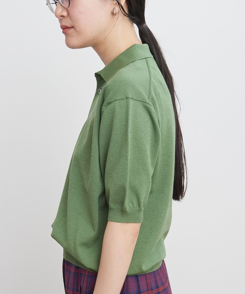 fig Ｌondon（フィグロンドン）の「●knit polo（ポロシャツ・レディース・ブラック/グリーン/イエロー・FREE）」の7枚目の写真