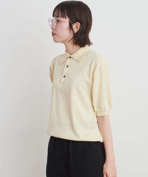 fig Ｌondon（フィグロンドン）の「●knit polo（ポロシャツ・レディース・ブラック/グリーン/イエロー・FREE）」の13枚目の写真