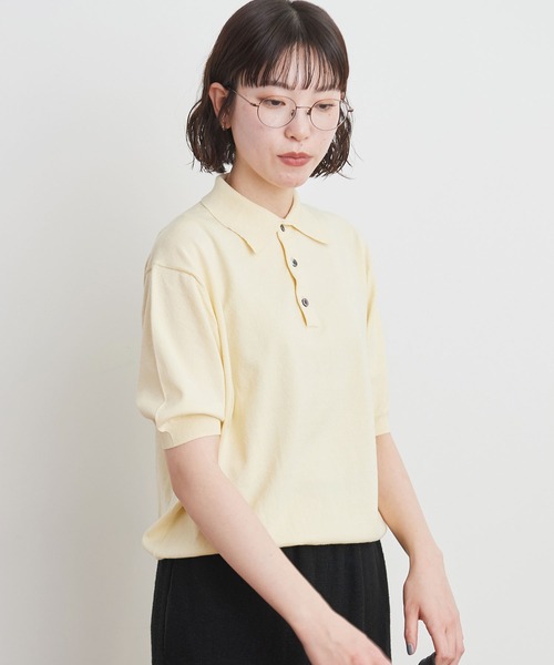 fig Ｌondon（フィグロンドン）の「●knit polo（ポロシャツ・レディース・ブラック/グリーン/イエロー・FREE）」の14枚目の写真