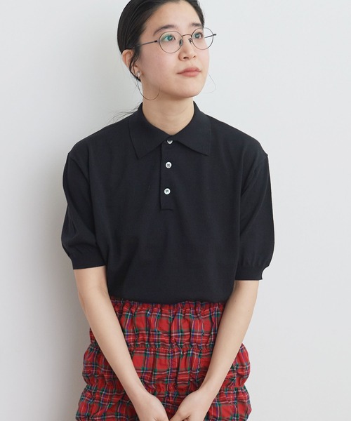 fig Ｌondon（フィグロンドン）の「●knit polo（ポロシャツ・レディース・ブラック/グリーン/イエロー・FREE）」の11枚目の写真