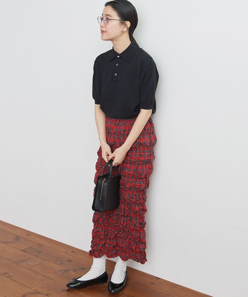 fig Ｌondon（フィグロンドン）の「●knit polo（ポロシャツ・レディース・ブラック/グリーン/イエロー・FREE）」の20枚目の写真