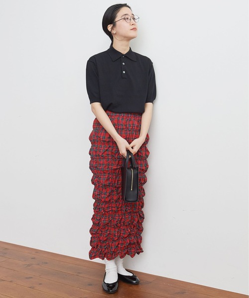 fig Ｌondon（フィグロンドン）の「●knit polo（ポロシャツ・レディース・ブラック/グリーン/イエロー・FREE）」の21枚目の写真
