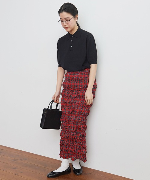fig Ｌondon（フィグロンドン）の「●knit polo（ポロシャツ・レディース・ブラック/グリーン/イエロー・FREE）」の22枚目の写真