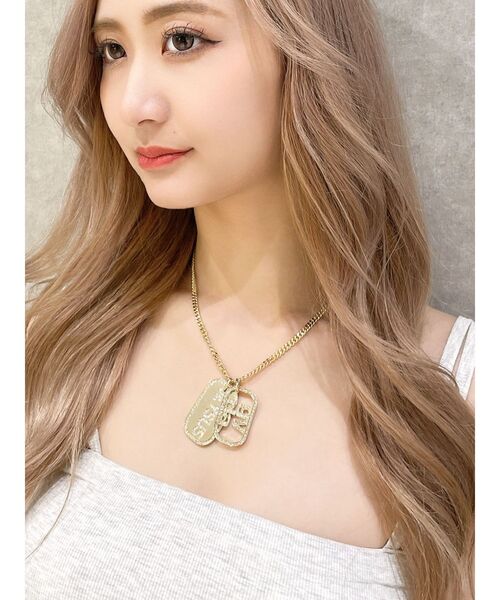 GYDA（ジェイダ）の「JEYSUSラインストーンドッグタグネックレス