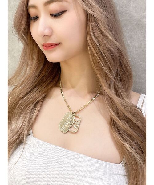 GYDA（ジェイダ）の「JEYSUSラインストーンドッグタグネックレス
