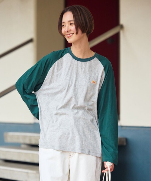 FREAK'S STORE(フリークスストア)の「限定展開 KELTY/ケルティ 別注 シアー ラグラン Tシャツ(Tシャツ/カットソー・レディース・グレー/ナチュラル/ブラック・フリ-)」の5枚目の写真