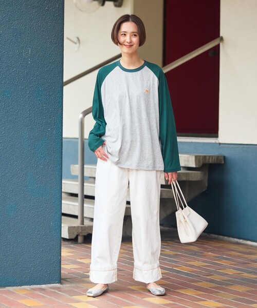 FREAK'S STORE(フリークスストア)の「限定展開 KELTY/ケルティ 別注 シアー ラグラン Tシャツ(Tシャツ/カットソー・レディース・グレー/ナチュラル/ブラック・フリ-)」の7枚目の写真