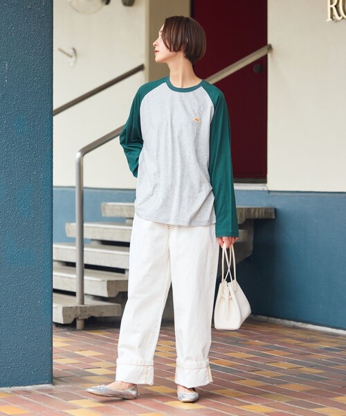 FREAK'S STORE(フリークスストア)の「限定展開 KELTY/ケルティ 別注 シアー ラグラン Tシャツ(Tシャツ/カットソー・レディース・グレー/ナチュラル/ブラック・フリ-)」の8枚目の写真