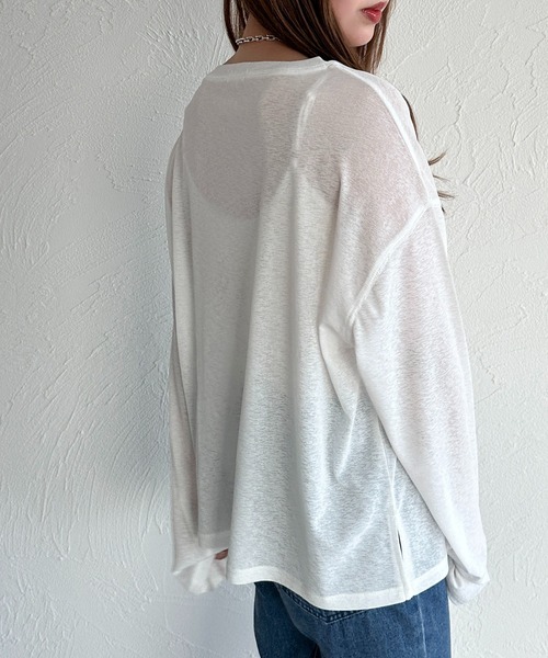 apres jour mignon(アプレジュールミニョン)の「スラブシアートップス【ZOZOTOWN限定アイテム】(Tシャツ/カットソー・レディース・ブルー/ブラック/パープル/ピンク/オフホワイト/グレー・フリー/X-LARGE)」の10枚目の写真
