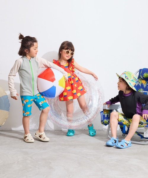 グランジコケット　ガーリー古着 KID BLUE プチリボン花柄オールインワン 2025 SUMMER | KID BLUE（キッドブルー）オフィシャルブランド