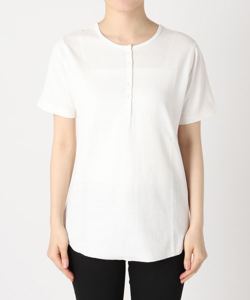JOURNAL STANDARD(ジャーナルスタンダード)の「汗ジミ防止サーマルヘンリーネックプルオーバー(Tシャツ/カットソー・レディース・ライトグリーン/アイボリー/ブラック系その他/ホワイト・FREE)」の11枚目の写真