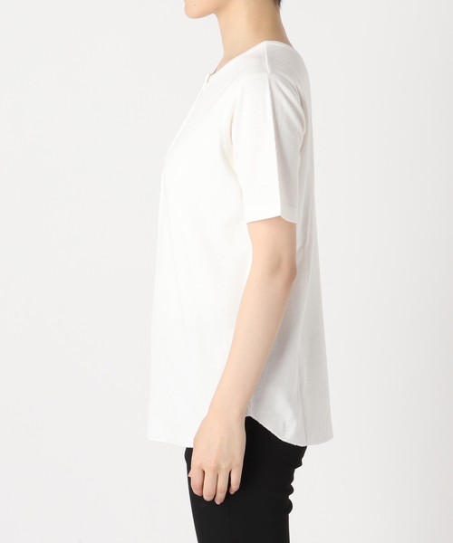 JOURNAL STANDARD(ジャーナルスタンダード)の「汗ジミ防止サーマルヘンリーネックプルオーバー(Tシャツ/カットソー・レディース・ライトグリーン/アイボリー/ブラック系その他/ホワイト・FREE)」の12枚目の写真