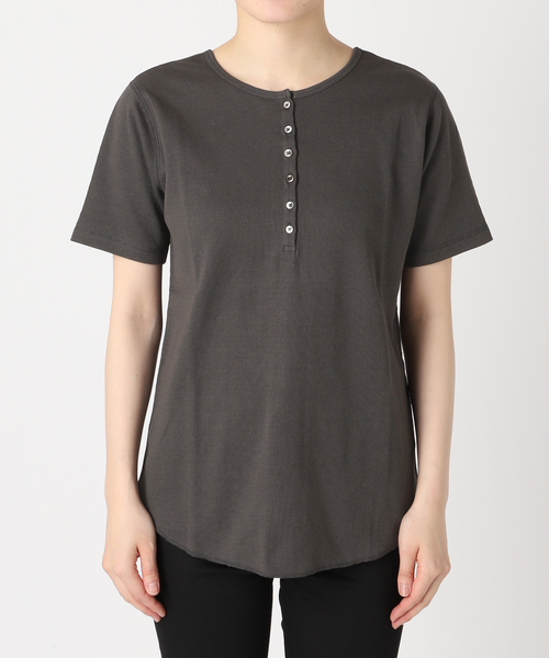 JOURNAL STANDARD(ジャーナルスタンダード)の「汗ジミ防止サーマルヘンリーネックプルオーバー(Tシャツ/カットソー・レディース・ライトグリーン/アイボリー/ブラック系その他/ホワイト・FREE)」の8枚目の写真