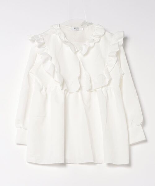 Mayree（メイリー）の「【Mayree】フリルブラウス（シャツ/ブラウス・レディース・ホワイト/イエロー・X-LARGE/LARGE/MEDIUM/SMALL）」の7枚目の写真