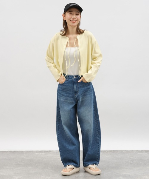 LAKOLE（ラコレ）の「ワッフルリボンカーディガン / 113777（カーディガン/ボレロ・レディース・イエロー/ブラック/ホワイト×ブラック・SMALL/MEDIUM）」の16枚目の写真