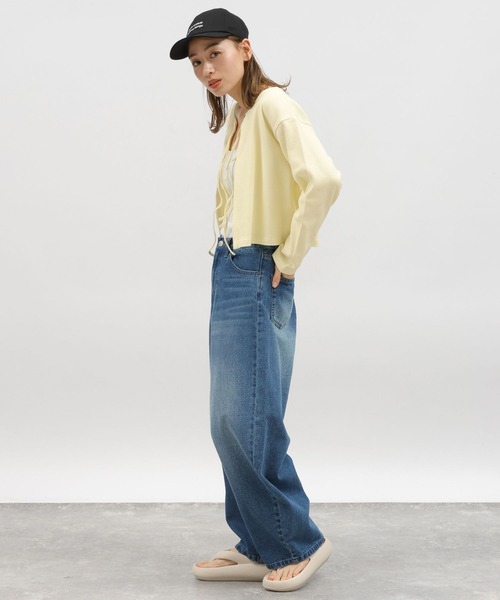 LAKOLE（ラコレ）の「ワッフルリボンカーディガン / 113777（カーディガン/ボレロ・レディース・イエロー/ブラック/ホワイト×ブラック・SMALL/MEDIUM）」の17枚目の写真