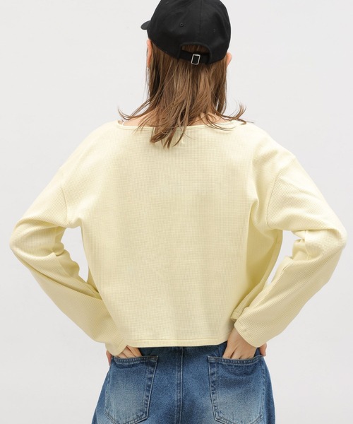 LAKOLE（ラコレ）の「ワッフルリボンカーディガン / 113777（カーディガン/ボレロ・レディース・イエロー/ブラック/ホワイト×ブラック・SMALL/MEDIUM）」の21枚目の写真