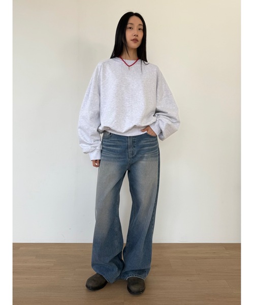 Didot.showroom（ディドット ショールーム）の「マキシムスウェットT（スウェット・レディース・ネイビー/ヘザーグレー/グレー・FREE）」の12枚目の写真