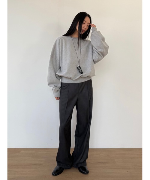 Didot.showroom（ディドット ショールーム）の「マキシムスウェットT（スウェット・レディース・ネイビー/ヘザーグレー/グレー・FREE）」の17枚目の写真