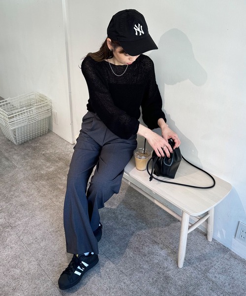 LE MORE(リモア)の「ルーズシアーニットプルオーバー(ニット/セーター・レディース・ブラック/ブラウン/アイボリー/ブルー/ピンク・FREE)」の8枚目の写真