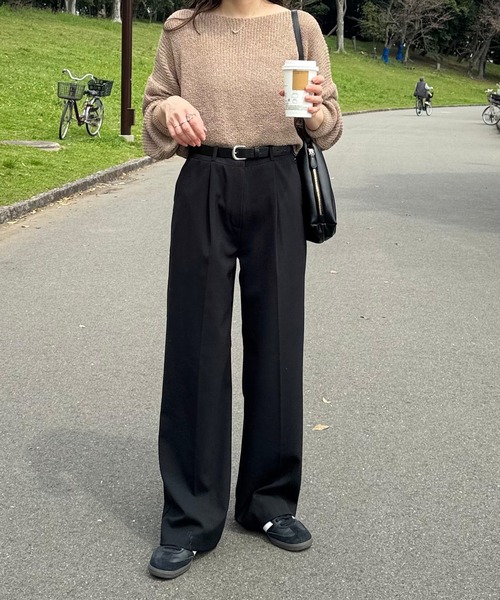 LE MORE(リモア)の「ルーズシアーニットプルオーバー(ニット/セーター・レディース・ブラック/ブラウン/アイボリー/ブルー/ピンク・FREE)」の16枚目の写真