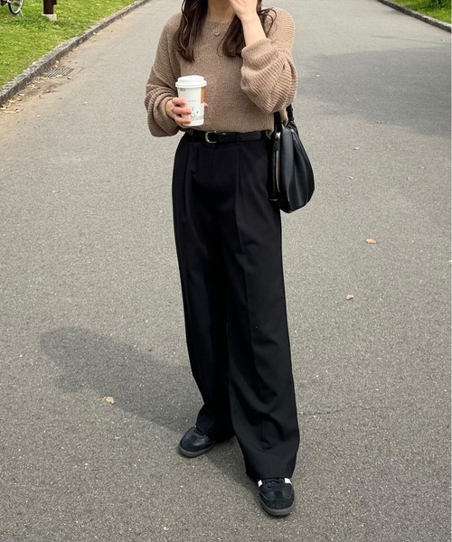 LE MORE(リモア)の「ルーズシアーニットプルオーバー(ニット/セーター・レディース・ブラック/ブラウン/アイボリー/ブルー/ピンク・FREE)」の18枚目の写真