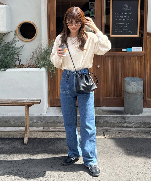 LE MORE(リモア)の「ルーズシアーニットプルオーバー(ニット/セーター・レディース・ブラック/ブラウン/アイボリー/ブルー/ピンク・FREE)」の22枚目の写真