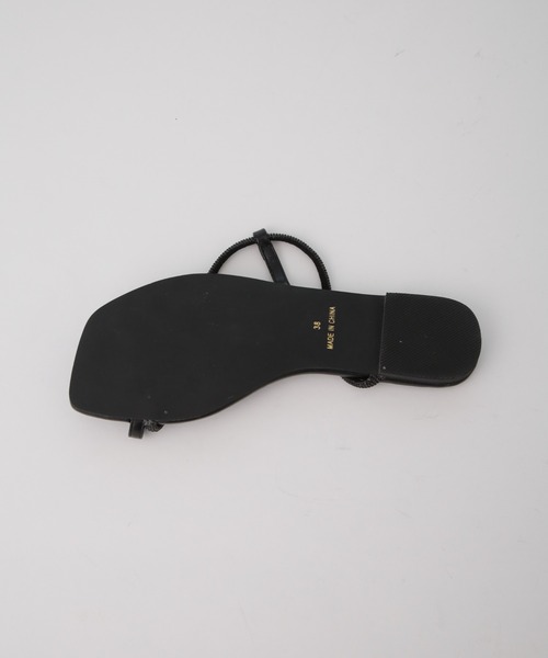 NANO universe（ナノユニバース）の「ラインストーントングサンダル（サンダル・レディース・ブラック/シルバー/ゴールド・38/36/37）」の15枚目の写真