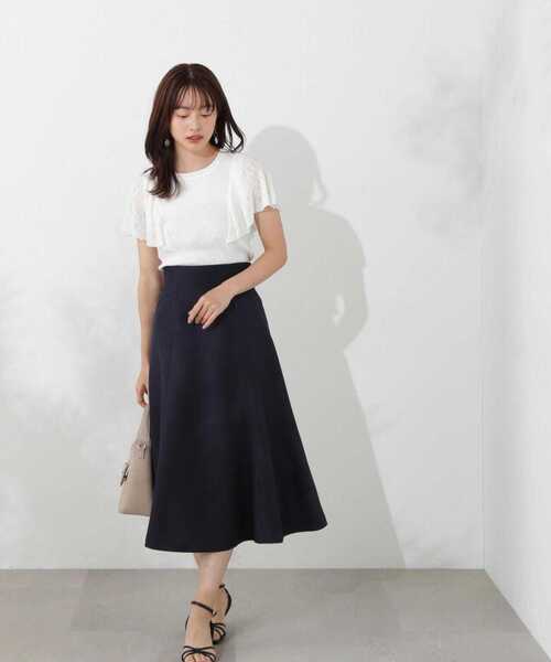 PROPORTION BODY DRESSING（プロポーションボディドレッシング）の「バックレースアップマーメイドスカート / 1214220500（スカート・レディース・ネイビー/ホワイト系その他/ベージュ・X-SMALL/MEDIUM/SMALL）」の17枚目の写真