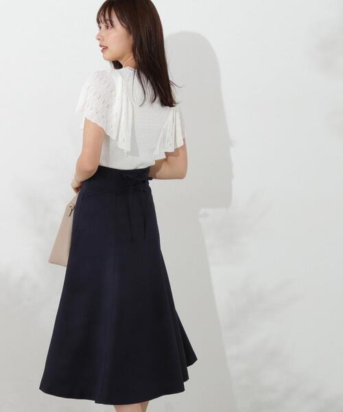 PROPORTION BODY DRESSING（プロポーションボディドレッシング）の「バックレースアップマーメイドスカート / 1214220500（スカート・レディース・ネイビー/ホワイト系その他/ベージュ・X-SMALL/MEDIUM/SMALL）」の19枚目の写真