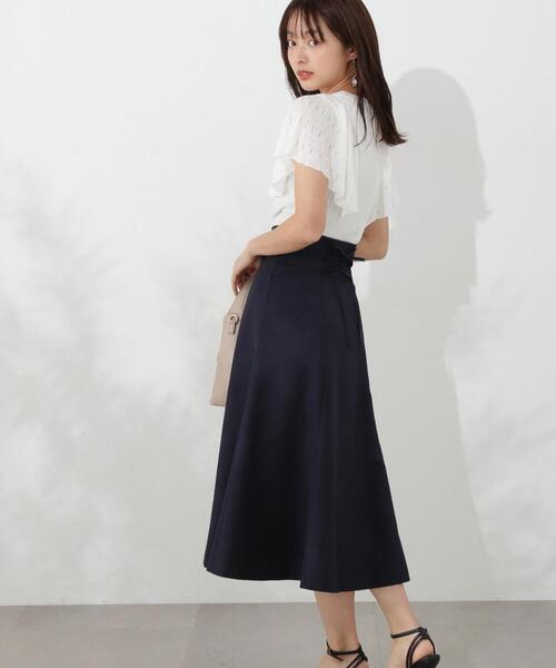 PROPORTION BODY DRESSING（プロポーションボディドレッシング）の「バックレースアップマーメイドスカート / 1214220500（スカート・レディース・ネイビー/ホワイト系その他/ベージュ・X-SMALL/MEDIUM/SMALL）」の3枚目の写真