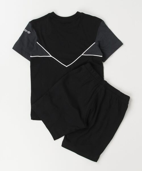 adidas Originals（アディダスオリジナルス）の「adidas Originals/アディダスオリジナルス アディカラー ショーツ & Tシャツ セットアップ（Tシャツ/カットソー・キッズ・ブラック/ベージュ・100/90）」の3枚目の写真