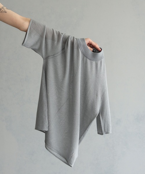 &g'aime（アンジェム）の「【&g’aime】ラメシアーニットプルオーバー（ニット/セーター・レディース・ブルー/グレー/ブラック/ベージュ・FREE）」の2枚目の写真